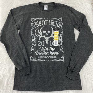 Bone Collector mens small long sleeve gray t shirt NWT